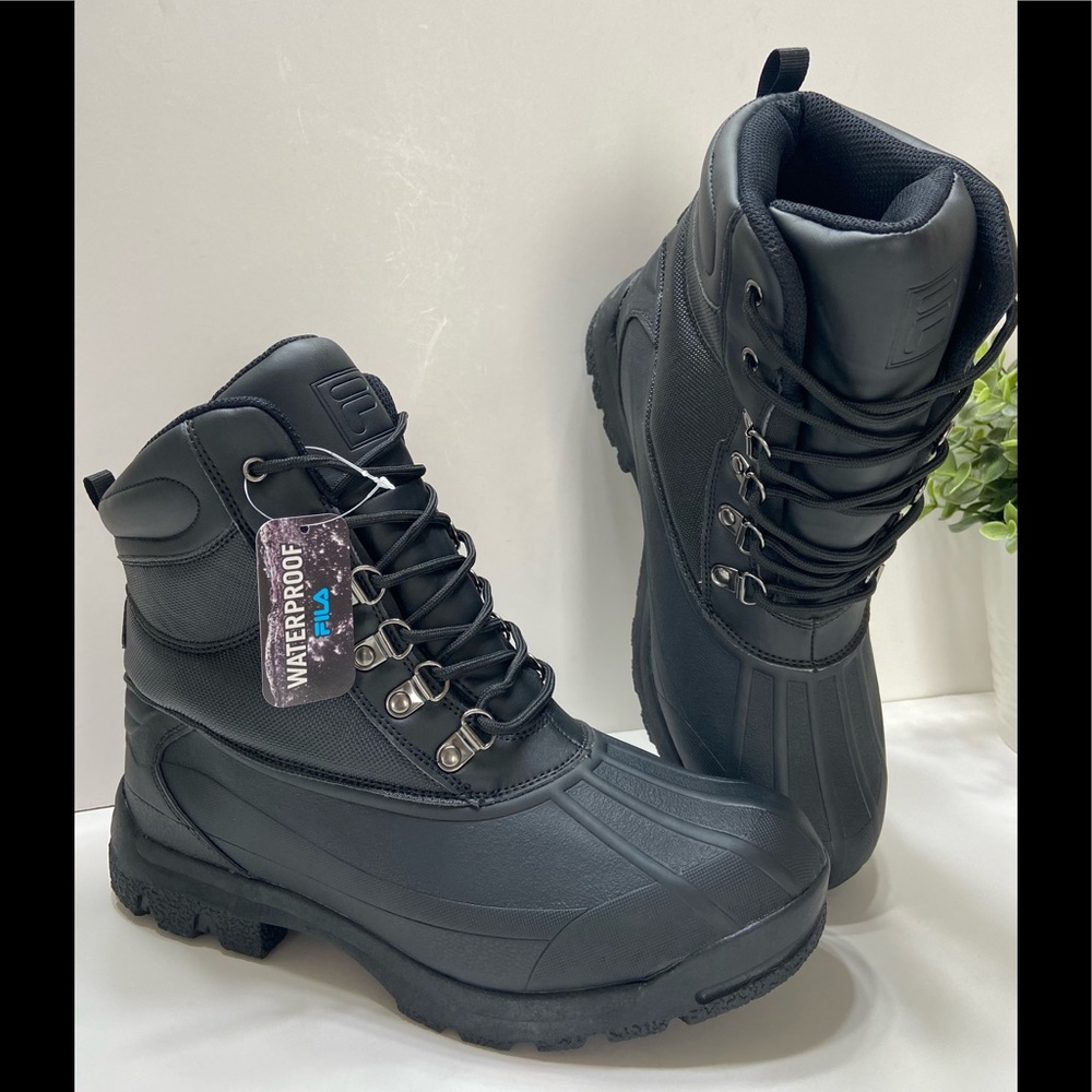 NEW Fila Weathertech Men's Extreme Waterproof Duck Boots Black 9.5-12 - Picture 9 of 9